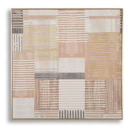 Tablou decorativ Lines With Frame -B, Mauro Ferretti, 60x60 cm, canvas/lemn de pin/plastic, multicolor