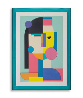 Tablou decorativ Picassy -B, Mauro Ferretti, 50x70 cm, canvas/lemn de pin/plastic, multicolor