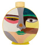 Vas decorativ Piccassy Round, Mauro Ferretti, 28x9x33 cm, ceramica, multicolor
