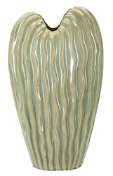 Vaza decorativa Venice, Mauro Ferretti, 27x14x46.5 cm, ceramica, verde