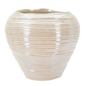 Vaza decorativa Perly Round, Mauro Ferretti, 27x24 cm, ceramica, perla