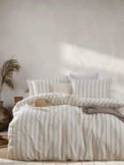 Lenjerie de pat dubla, Hamilton - Beige, EnLora Home, 70% bumbac/30% poliester
