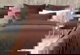 Lenjerie de pat dubla, Exclusive Line - Brown, Primacasa by Türkiz, Bumbac Satinat