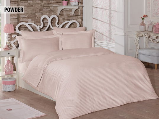 Lenjerie de pat dubla, Classic Line - Powder, Primacasa by Türkiz, Bumbac Satinat