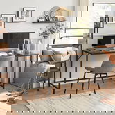 Birou, Vasagle, Sim Desk, 140x60x75 cm, PAL/otel, maro