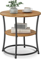 Masuta de cafea, Vasagle, Round, 55x55 cm, max 40 kg, PAL/otel, maro