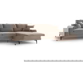 Coltar dreapta, Madara, Mazzini Sofas, 5 locuri, black legs, 254x182x90 cm, catifea, cappuccino