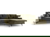 Coltar dreapta, Madara, Mazzini Sofas, 5 locuri, black legs, 254x182x90 cm, catifea, verde