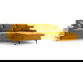 Coltar dreapta, Madara, Mazzini Sofas, 5 locuri, black legs, 254x182x90 cm, catifea, galben