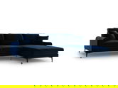 Coltar dreapta, Madara, Mazzini Sofas, 5 locuri, black legs, 254x182x90 cm, catifea, albastru regal