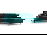 Coltar dreapta, Madara, Mazzini Sofas, 5 locuri, black legs, 254x182x90 cm, catifea, turcoaz