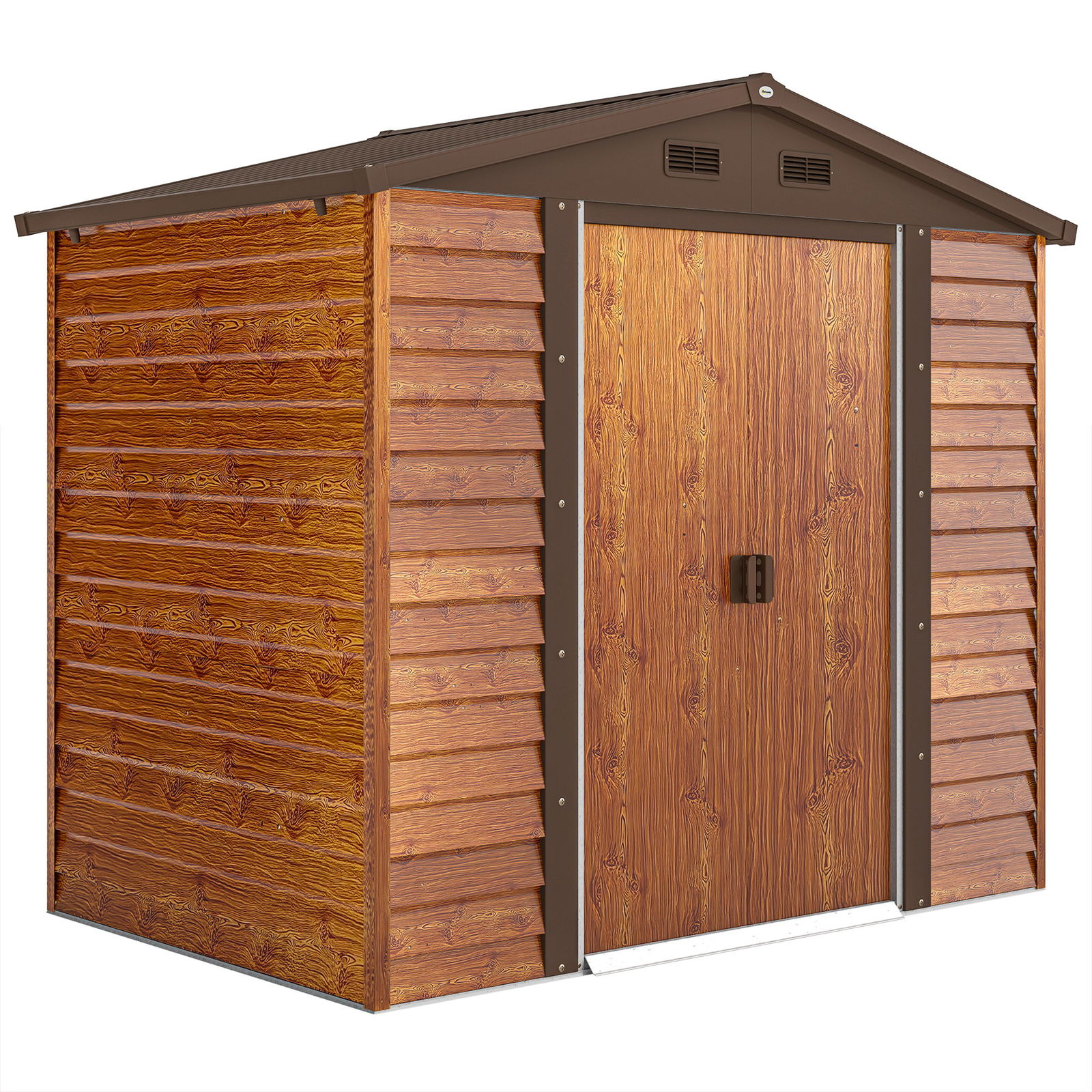 Outsunny Magazie de Grădină pentru Unelte 235.7x152x208.7cm Maro | Aosom Romania