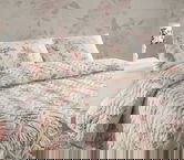 Set cuvertura matlasata Single 160x220 cm, 2 piese, Care - Pink, EnLora Home, 70% bumbac / 30% poliester
