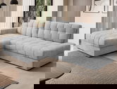 Coltar extensibil stanga 3 locuri ELTAP, LT-84MO, Blezalt, 240x150x82 cm, lemn/poliester, gri deschis