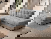 Coltar extensibil stanga 3 locuri ELTAP, LT-85MO, Blezalt, 240x150x82 cm, lemn/poliester, gri