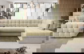 Coltar extensibil dreapta 5 locuri ELTAP, RT-04MO, Blewett, 299x198x82 cm, lemn/poliester, bej