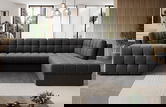 Coltar extensibil dreapta 5 locuri ELTAP, RT-06SO, Blewett, 299x198x82 cm, lemn/poliester, gri inchis