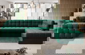 Coltar extensibil dreapta 5 locuri ELTAP, RT-35LU, Blewett, 299x198x82 cm, lemn/poliester, verde inchis