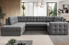 Coltar extensibil stanga 5 locuri ELTAP, LT-04SO, Blewett, 299x198x82 cm, lemn/poliester, gri