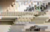 Coltar extensibil stanga 5 locuri ELTAP, LT-04MO, Blewett, 299x198x82 cm, lemn/poliester, bej