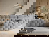 Coltar extensibil stanga 3 locuri ELTAP, Ceedro, 283x165x98 cm, lemn/poliester, gri deschis