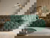 Coltar extensibil stanga 3 locuri ELTAP, Ceedro, 283x165x98 cm, lemn/poliester, verde inchis