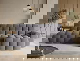 Coltar extensibil stanga 3 locuri ELTAP, Ceedro, 283x165x98 cm, lemn/poliester, gri
