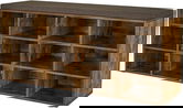 Bancheta cu pantofar Vasagle, 12 compartimente, 104x30.3x48 cm, max 136 kg, PAL, maro rustic