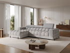 Coltar extensibil dreapta 3 locuri ELTAP, LT-03PEL, Felro, 285x181x93 cm, lemn/poliester, gri deschis