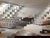 Coltar extensibil dreapta 3 locuri ELTAP, LT-04AU, Felro, 285x181x93 cm, lemn/poliester, gri