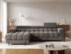 Coltar extensibil dreapta 3 locuri ELTAP, LT-06SO, Felro, 285x181x93 cm, lemn/poliester, gri inchis