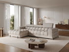 Coltar extensibil dreapta 3 locuri ELTAP, LT-18ROY, Felro, 285x181x93 cm, lemn/poliester, bej