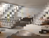 Coltar extensibil dreapta 3 locuri ELTAP, LT-20ROY, Felro, 285x181x93 cm, lemn/poliester, bej