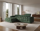 Coltar extensibil dreapta 3 locuri ELTAP, LT-35AMO, Felro, 285x181x93 cm, lemn/poliester, verde inchis