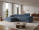 Coltar extensibil dreapta 3 locuri ELTAP, LT-40AU, Felro, 285x181x93 cm, lemn/poliester, albastru
