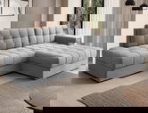 Coltar extensibil dreapta 3 locuri ELTAP, RT-04SO, Blezalt, 240x150x82 cm, lemn/poliester, gri deschis