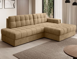 Coltar extensibil dreapta 3 locuri ELTAP, RT-09MO, Blezalt, 240x150x82 cm, lemn/poliester, bej inchis