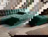 Coltar extensibil dreapta 3 locuri ELTAP, RT-35LU, Blezalt, 240x150x82 cm, lemn/poliester, verde inchis