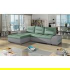Coltar extensibil stanga 4 locuri ELTAP, Ov45, Ottavio, 275x180x85 cm, lemn/poliester, verde menta/gri inchis