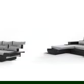 Coltar extensibil stanga 4 locuri ELTAP, Ov50, Ottavio, 275x180x85 cm, lemn/poliester, gri deschis/negru