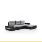 Coltar extensibil dreapta 4 locuri ELTAP, Ov51, Ottavio, 275x180x85 cm, lemn/poliester, gri deschis/negru