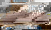 Coltar extensibil dreapta 6 locuri ELTAP, Rod-43, Rodrigo, 345x202x90 cm, lemn/poliester, roz deschis