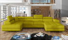 Coltar extensibil stanga 6 locuri ELTAP, Rod-56, Rodrigo, 345x202x90 cm, lemn/poliester, galben