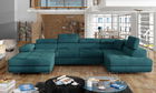 Coltar extensibil dreapta 6 locuri ELTAP, Rod-63, Rodrigo, 345x202x90 cm, lemn/poliester, verde