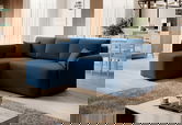 Coltar extensibil stanga 3 locuri ELTAP, Hadson, 206x150x89 cm, lemn/poliester, albastru inchis