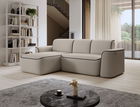 Coltar stanga 4 locuri ELTAP, Ume, 287x190x88 cm, lemn/poliester, bej/maro inchis
