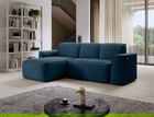 Coltar stanga 4 locuri ELTAP, Ume, 287x190x88 cm, lemn/poliester, albastru/gri inchis