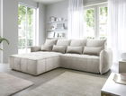 Coltar extensibil stanga 4 locuri ELTAP, LT-18MAN, Campo, 265x196x88 cm, lemn/poliester, bej