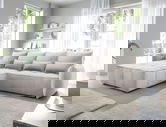 Coltar extensibil stanga 4 locuri ELTAP, LT-18REL, Campo, 265x196x88 cm, lemn/poliester, bej deschis