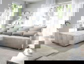 Coltar extensibil stanga 4 locuri ELTAP, LT-20REL, Campo, 265x196x88 cm, lemn/poliester, bej deschis